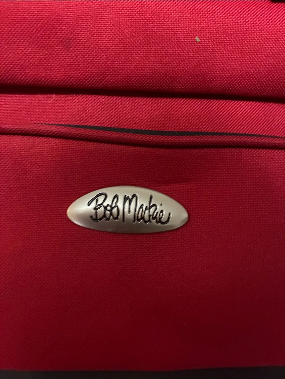 Vintage Bob Mackie Red Travel luggage/Shoulder Red Bag with Black Accents